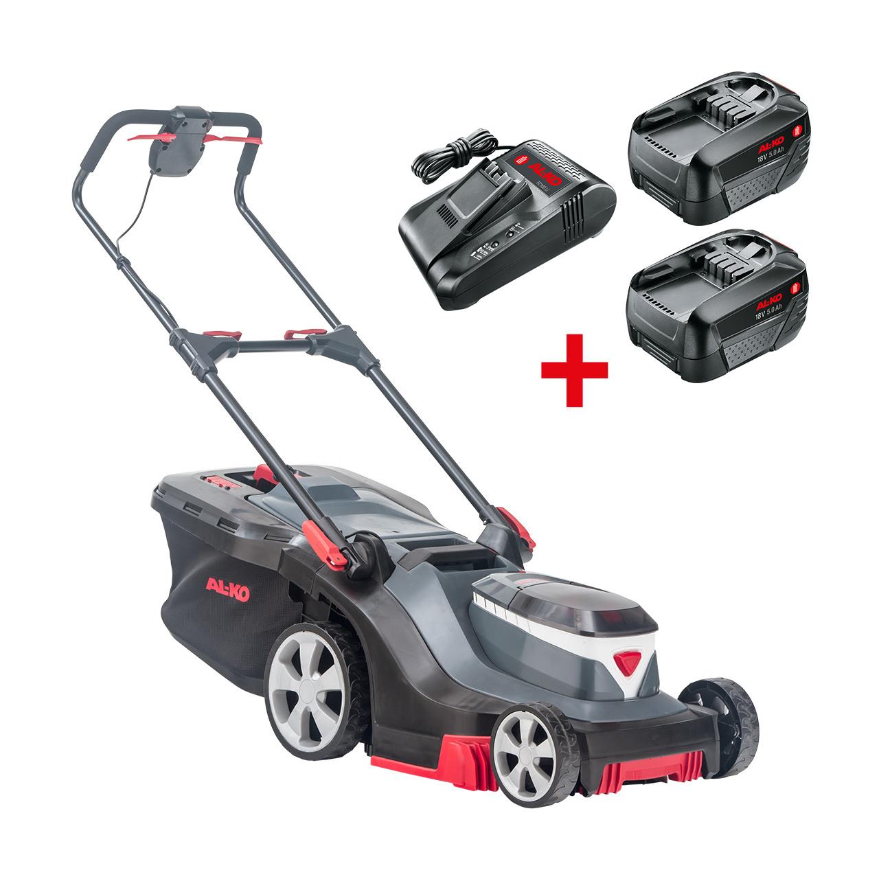 Akku-Rasenmäher 382 Li Premium Set - inkl. 2 Akkus 18 V / 5,0 Ah und Ladegerät